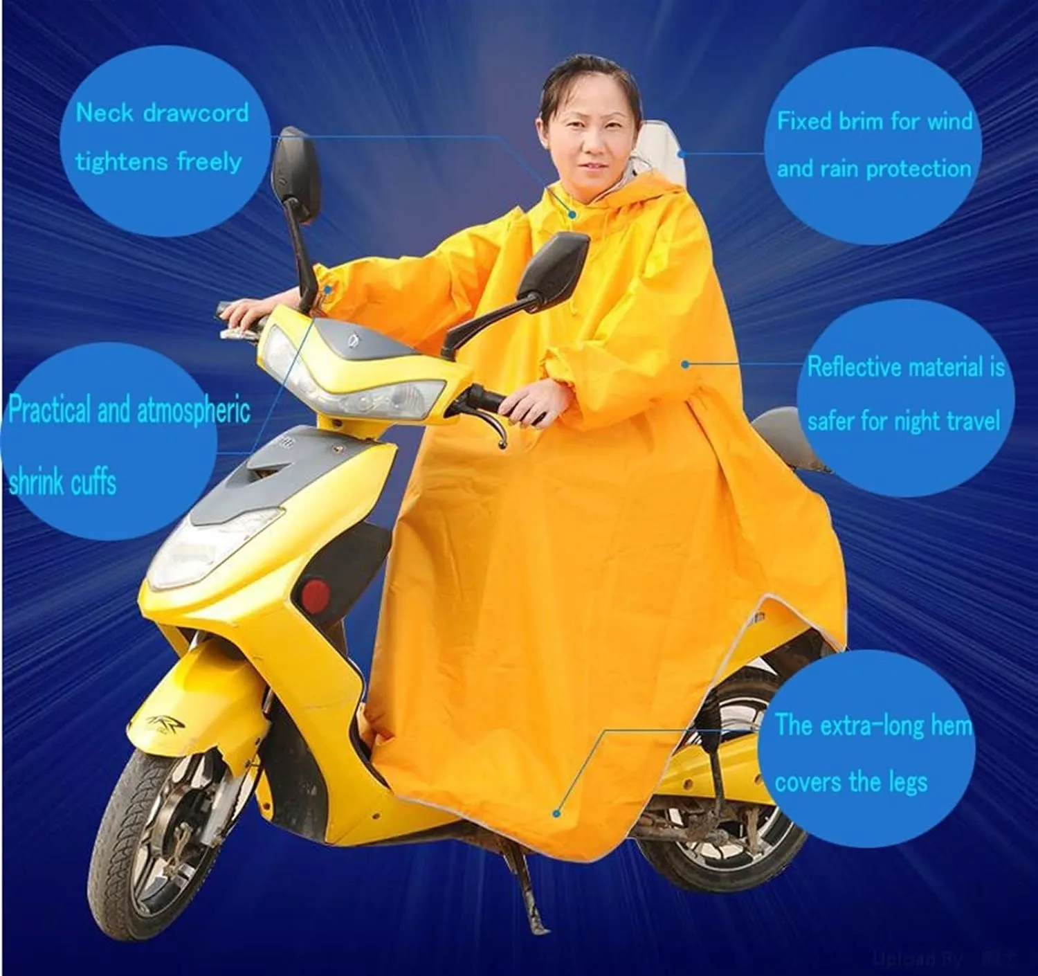 AYGJKIE Rain Poncho for Women and Men, Waterproof rain Jackets, rain Cape, Unisex, rain Poncho, Bicycle Poncho