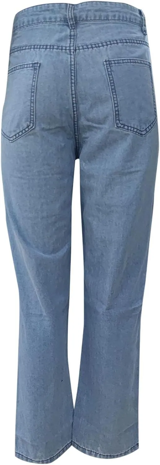 Baggy Jeans for Women,Women's Baggy Denim Pants High Waisted Y2K Wide Leg Hip Hop Boyfriend Jeans Streetwear Trousers