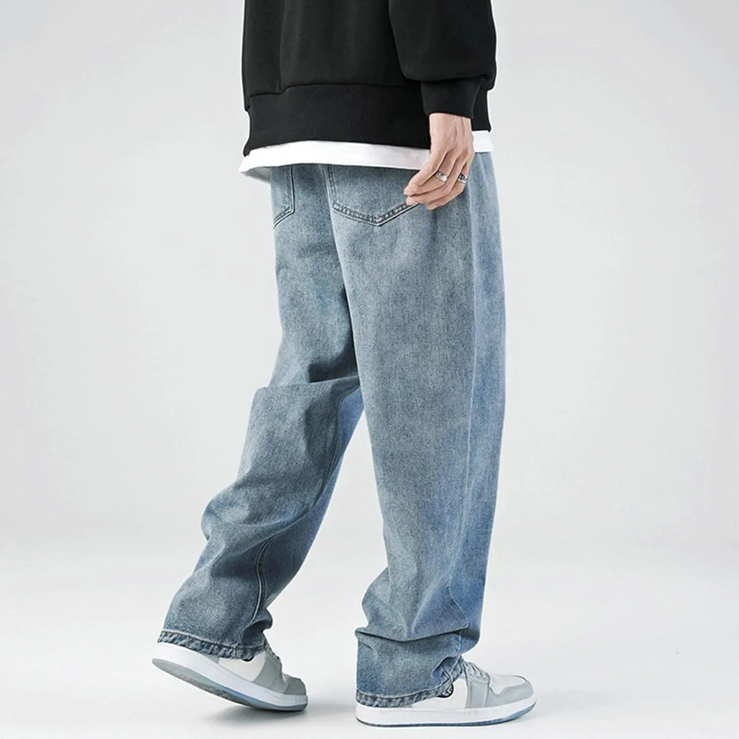 Baggy Jeans Men Relaxed Fit Y2K Cargo Pants Denim Skateboard Baggy Pants Hip Hop Jeans Streetwear