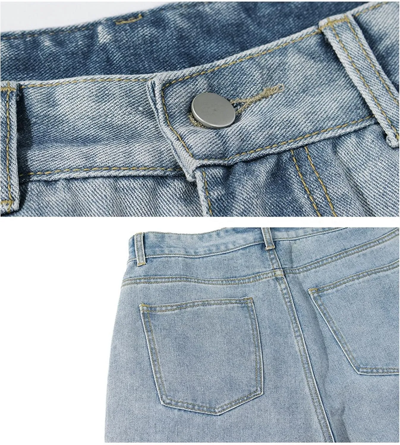 Baggy Jeans Men Relaxed Fit Y2K Cargo Pants Denim Skateboard Baggy Pants Hip Hop Jeans Streetwear
