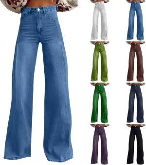Baggy Jeans Pant for Women 2025 Summer Casual Wide Leg Sweatpant Jeans Print Denim Vintage Pant 90s Y2K Streetwear