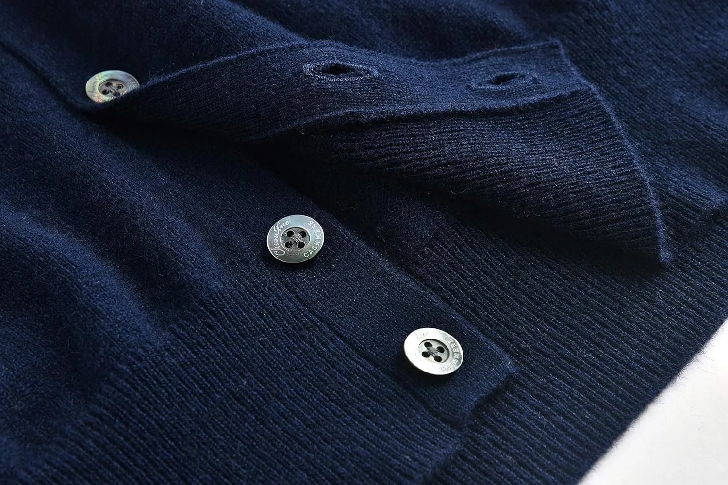 BEYOND FASHION Men's 100% Pure Cashmere Cardigan Sweater V Neck Button Front