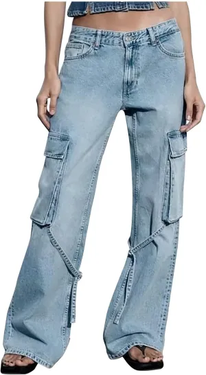 Bidobibo Plus Size Jeans for Curvy Women Flare Jeans High Waisted Tummy Control Wide Leg Denim Pants Woman Bootcut Jeans