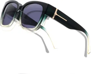 BLUE CUT Fit Over Polarized Sunglasses For Women Stylish Solar Shield Clip-On Over Prescription Glasses