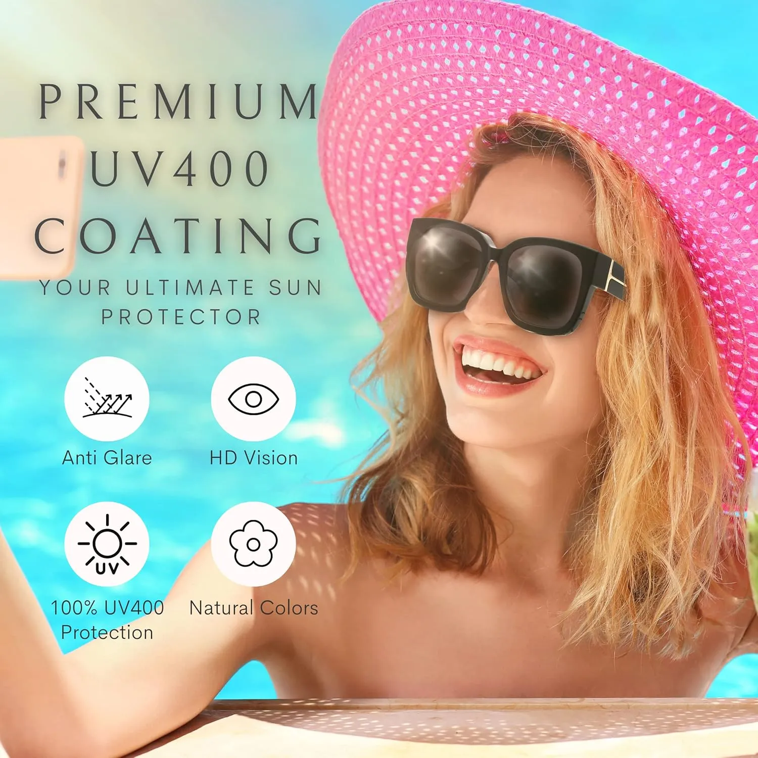 BLUE CUT Fit Over Polarized Sunglasses For Women Stylish Solar Shield Clip-On Over Prescription Glasses