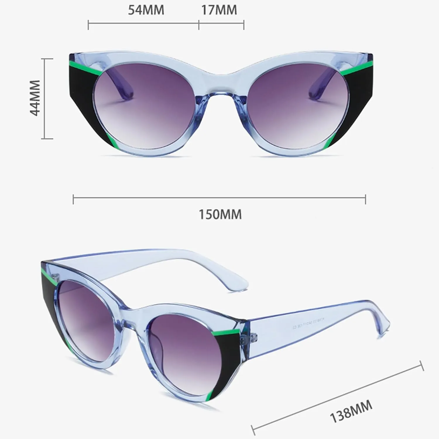 bullabulling Square Cat Eye Sunglasses for Women Trendy Vintage Style with UV400 Protection, Cute Eyewear for Ladies