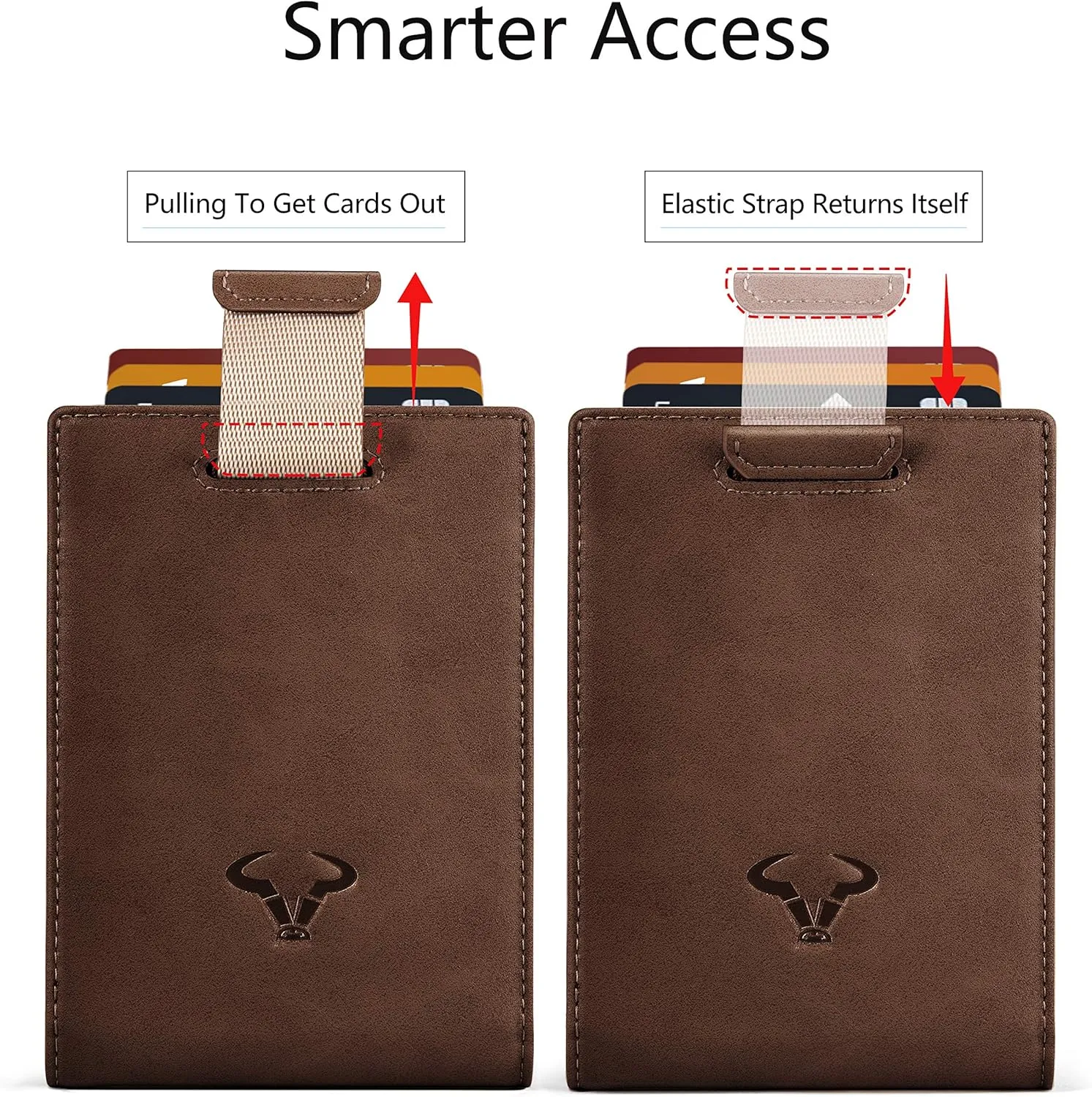 BULLIANT Slim Wallet Front Pocket, Money Clip Minimal Bifold Wallet For Men 10 Cards 3.1"x4.5",Pull-tap Access,RFID Blocking