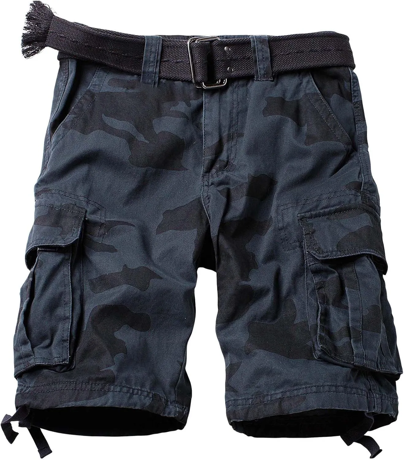Camo Cargo Shorts for Men Cotton Casual Wild Outdoor Work Relaxed Fit Shorts with Multi-Pockets