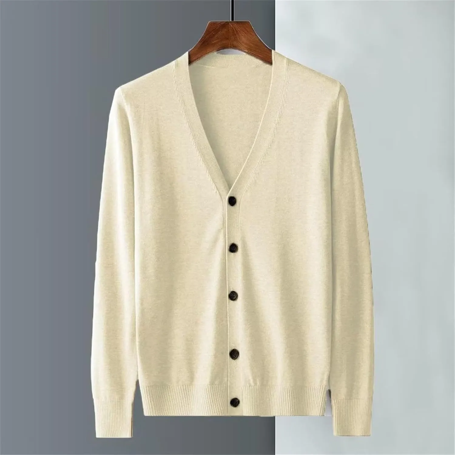 Cardigan Sweater for Men Cable Knit V Neck Button Up Sweaters Casual Ribbed Cardigans Smart Bussiness Work Golf Tops
