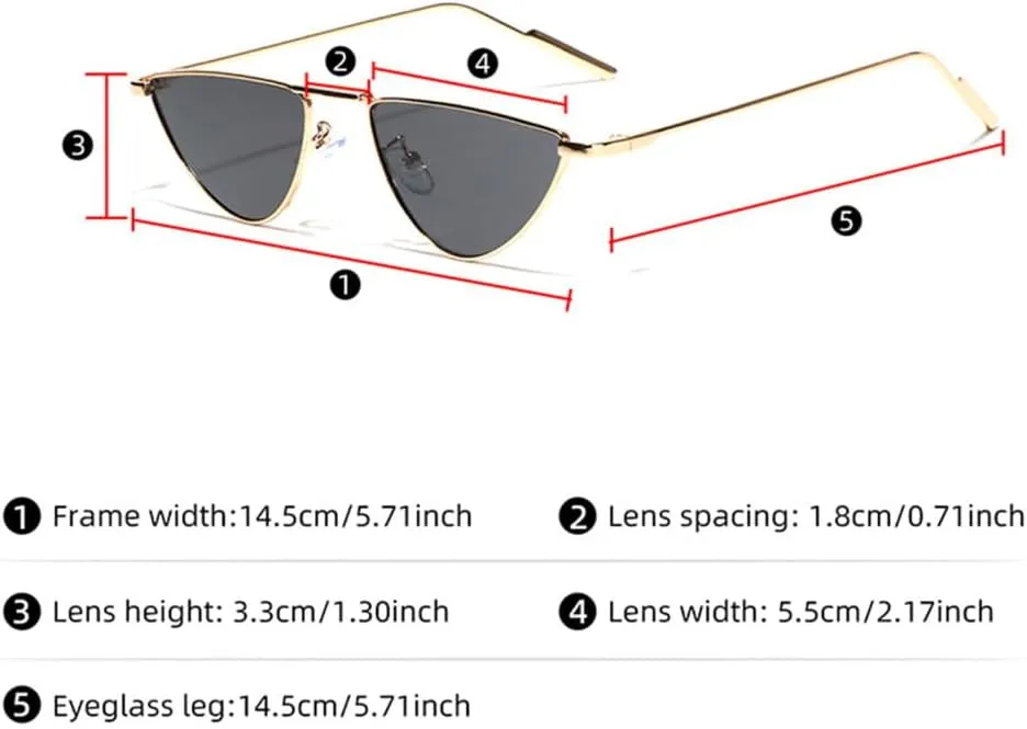 Cat Eye Sunglasses Vintage Alloy Sun Glasses Women Shades