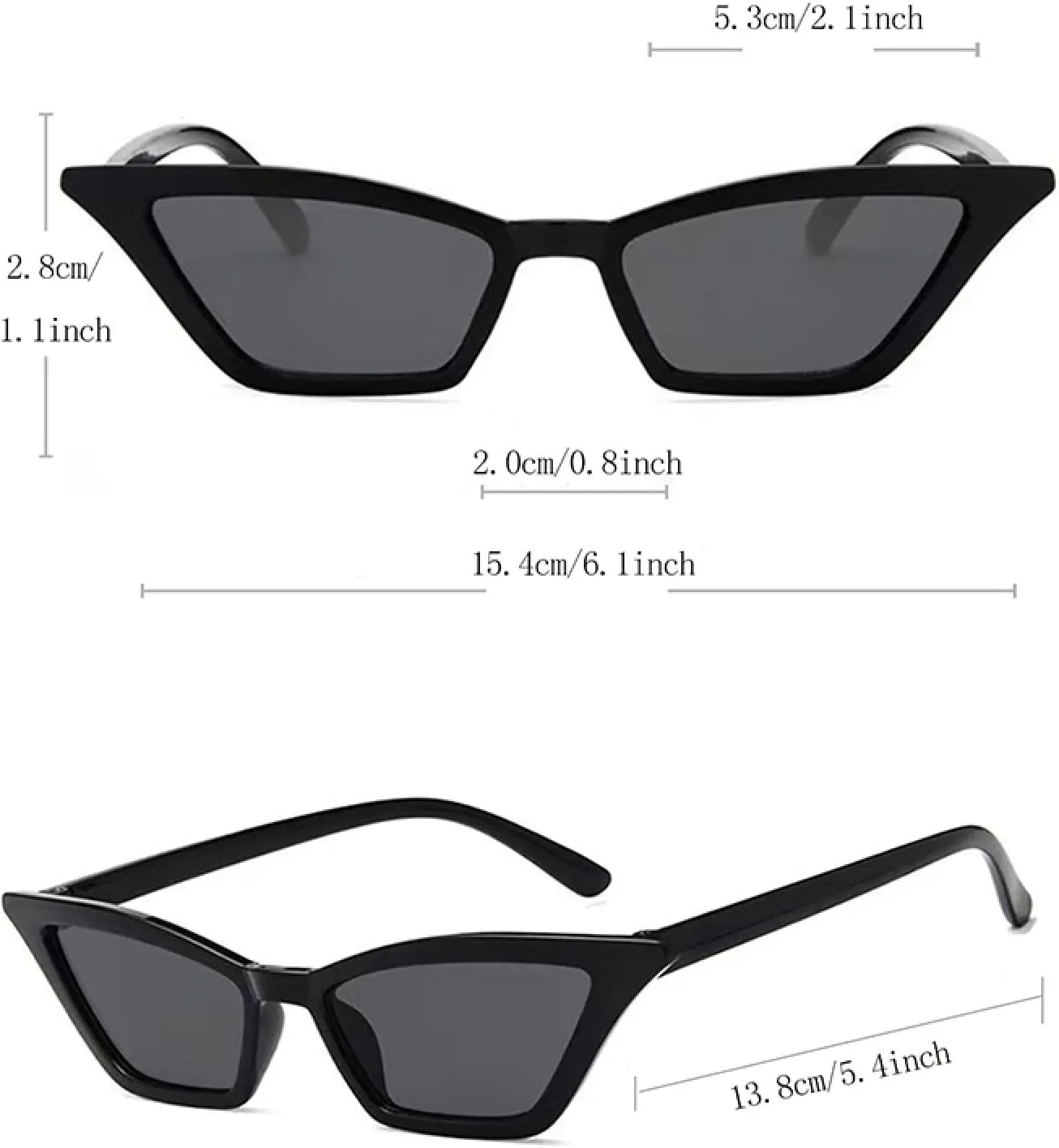 Cat Eye Sunglasses Women Black Eyewear Glasses Fashion Retro Driving Uv400 Sunglasses