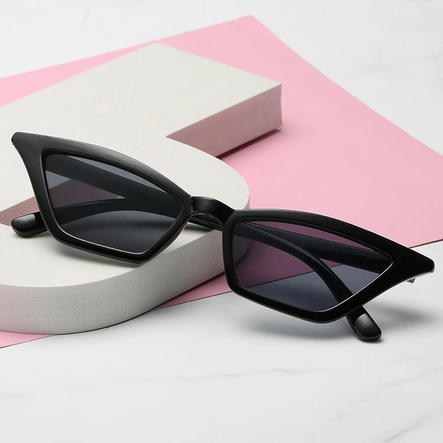 Cat Eye Sunglasses Women Black Eyewear Glasses Fashion Retro Driving Uv400 Sunglasses