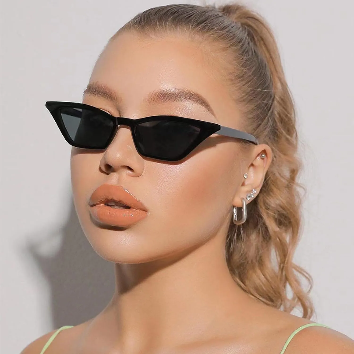 Cat Eye Sunglasses Women Black Eyewear Glasses Fashion Retro Driving Uv400 Sunglasses