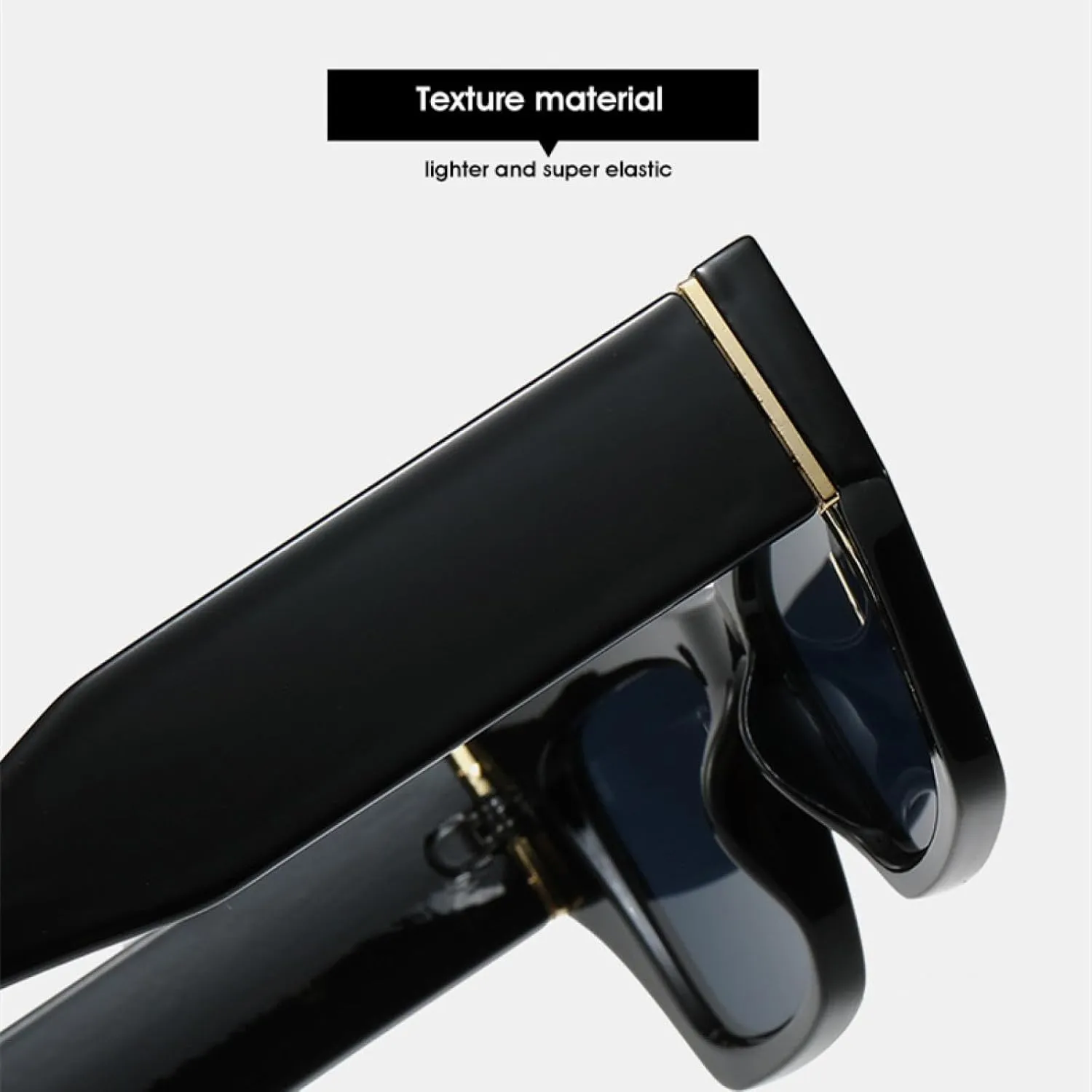 Cat Eye Sunglasses Women Men Vintage Shades Female Uv400(Black Clear,one)