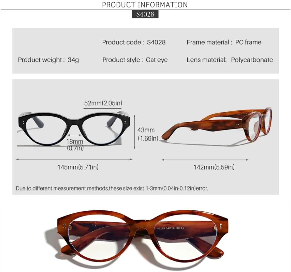 Cat Eye Womens Sunglasses Retro Vintage Eyeglasses Frame