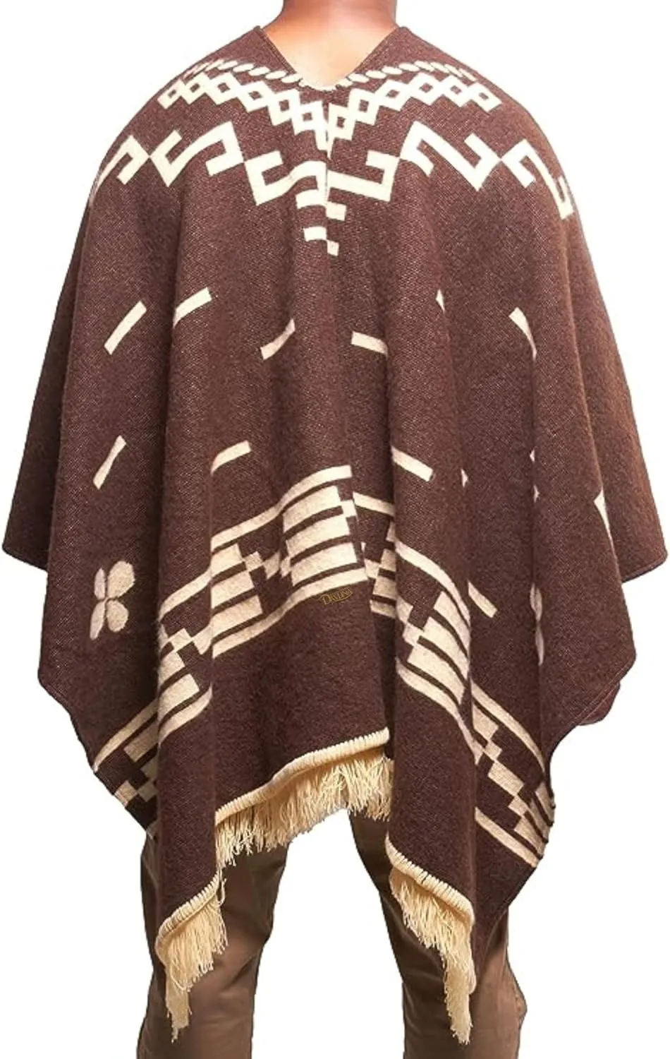 Clint Eastwood, Alpaca Wool Poncho: Western Style, Unique and Handmade in Ecuador. Thick, Warm and Soft Wool Poncho