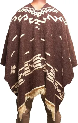 Clint Eastwood, Alpaca Wool Poncho: Western Style, Unique and Handmade in Ecuador. Thick, Warm and Soft Wool Poncho
