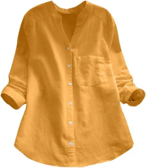 Cover Ups for Swimwear Women 2025 Rolled Cuffed Short Sleeve Blouse Ladies Casual V Neck Shirts Beach Cotton Tops