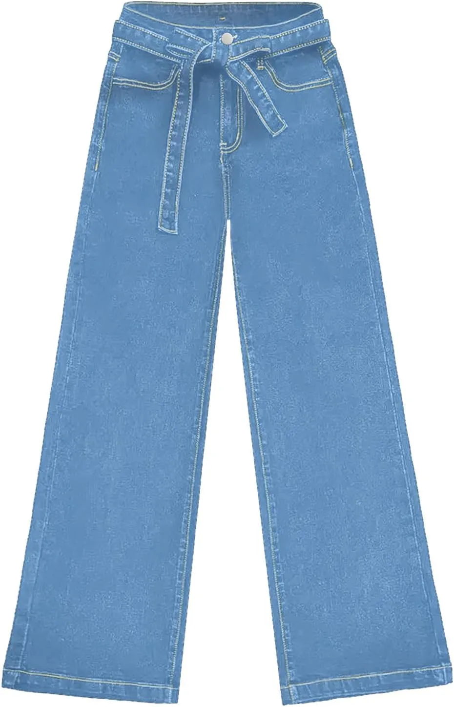 DDAPJ pyju Women's Wide Leg Jeans Flare Pants Low Waist Bootcut Jeans Stretch Casual High Waisted Denim Pants with Pockets