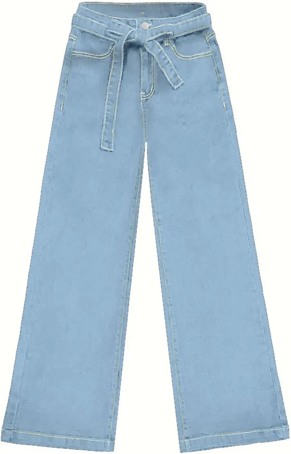 DDAPJ pyju Women's Wide Leg Jeans Flare Pants Low Waist Bootcut Jeans Stretch Casual High Waisted Denim Pants with Pockets