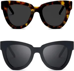 Dollger Retro Cat Eye Sunglasses Women Men Vintage Square Tortoise Shell Fashion Cateye Sunglasses