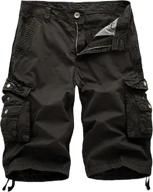 DONGD Mens Cargo Shorts Cotton Relaxed Fit Camouflage Camo Cargo Short