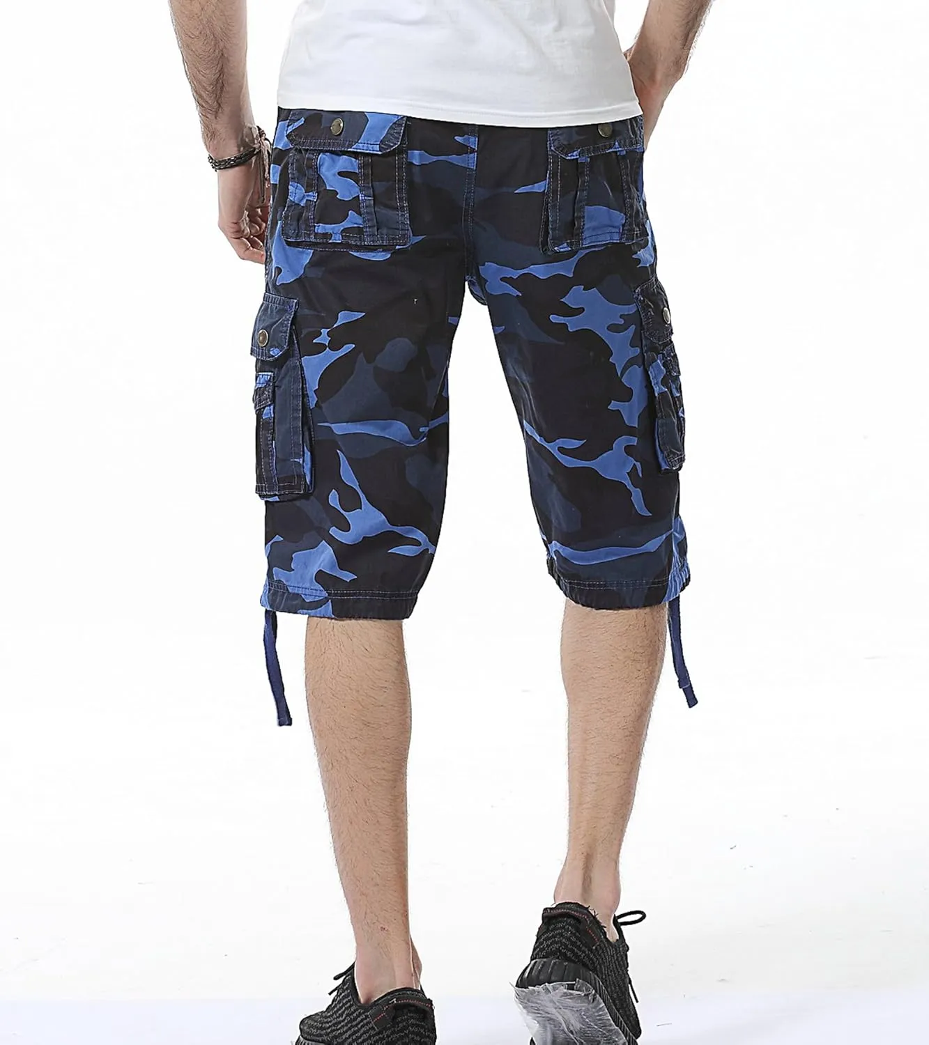 DONGD Mens Cargo Shorts Cotton Relaxed Fit Camouflage Camo Cargo Short