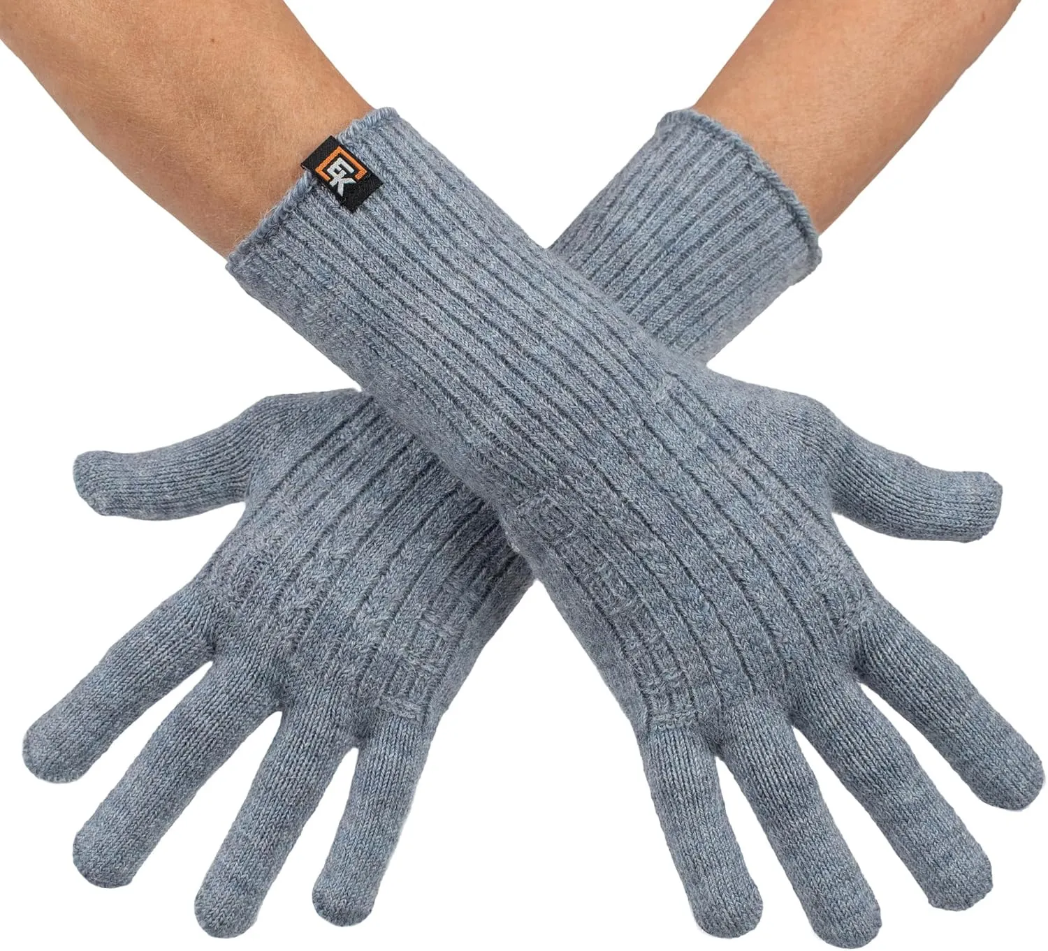 Evolution Knitwear Alpaca Cable Knit Gloves - Super Soft Baby Alpaca - Made in the USA - Small