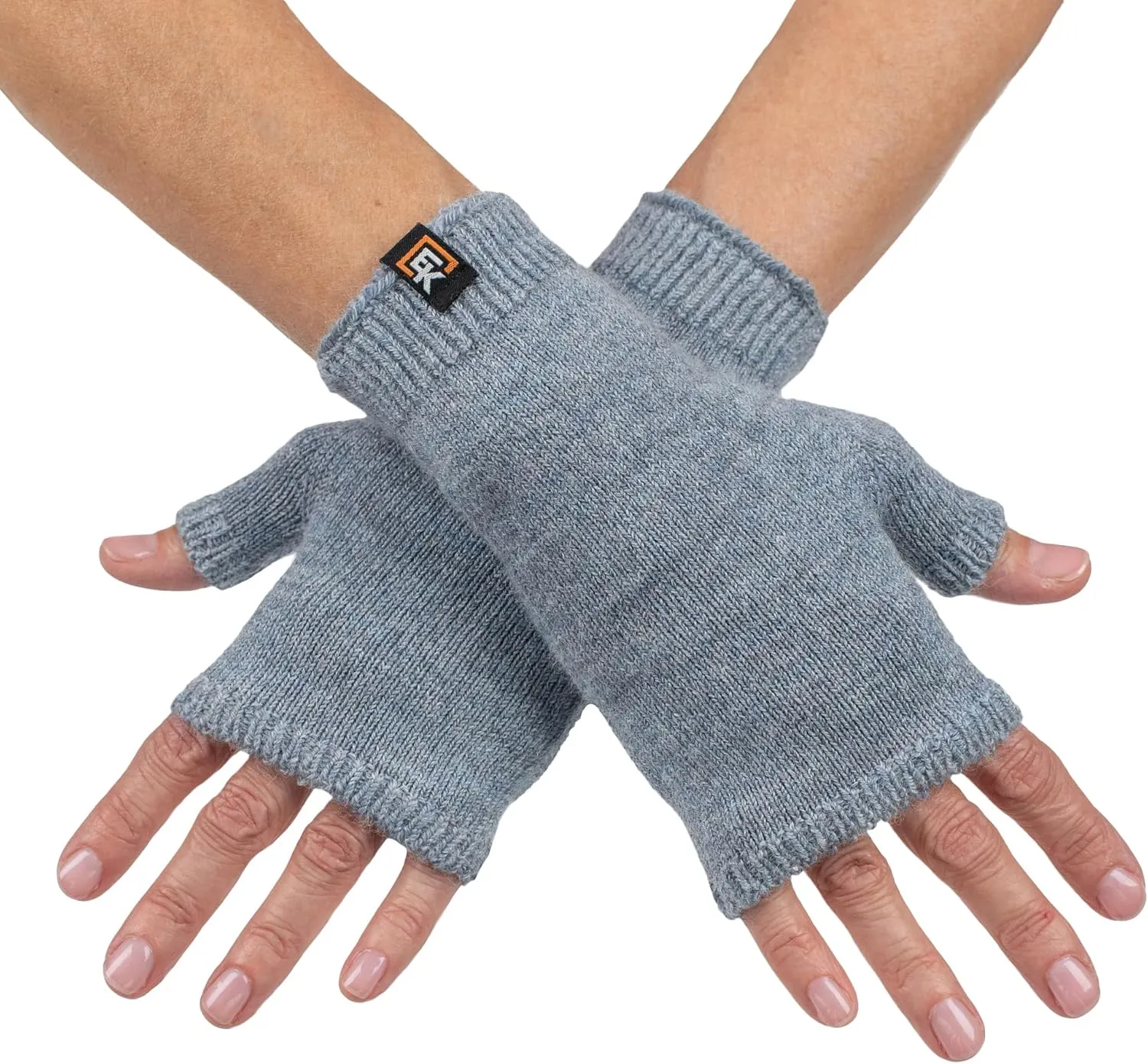 Evolution Knitwear Alpaca Knit Fingerless Mittens - Super Soft Baby Alpaca - Made in the USA - Small