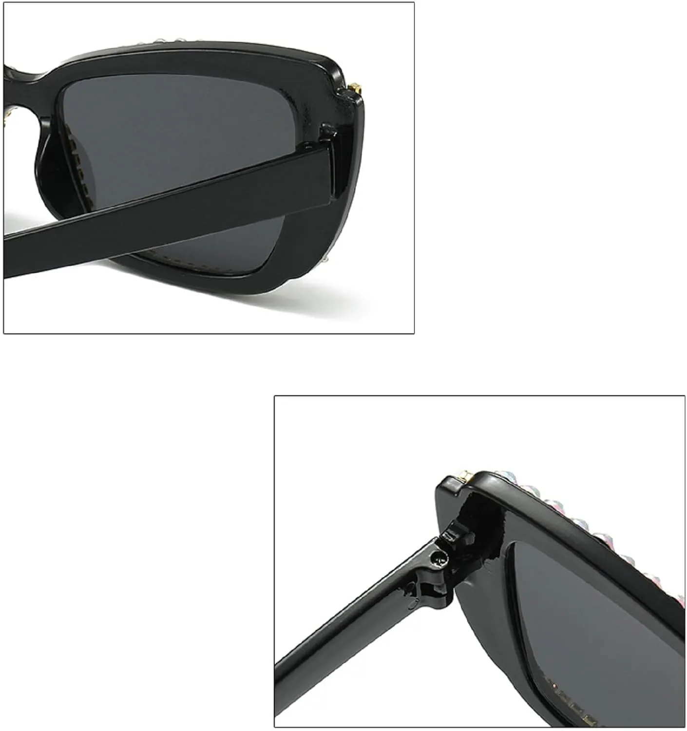 Fashion Cat Eye Rhinestone Sunglasses Vintage Diamond Butterfly Eyewear Bling Sunglasses for Women Girls Party