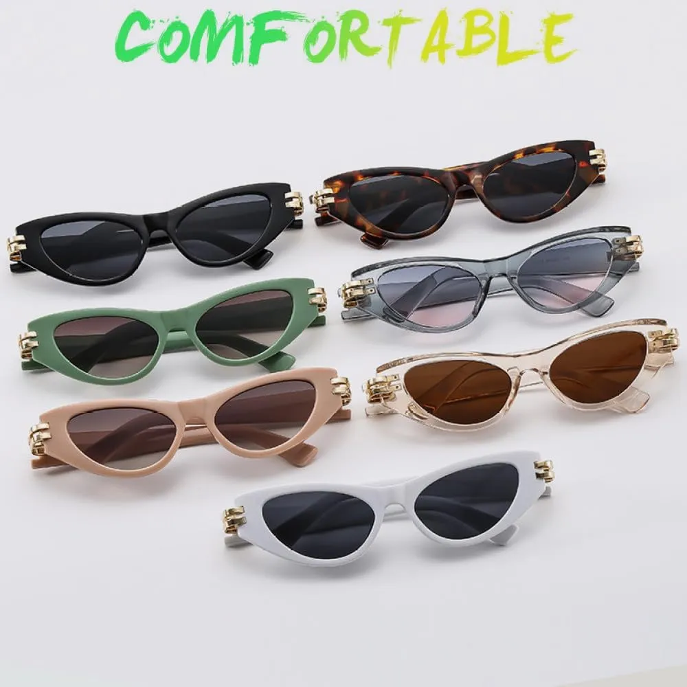 Fashion Green Cat Eye Women Sunglasses For Men Vintage Luxury Modern Female Sun Glasses Shades UV400 Eyeglasses