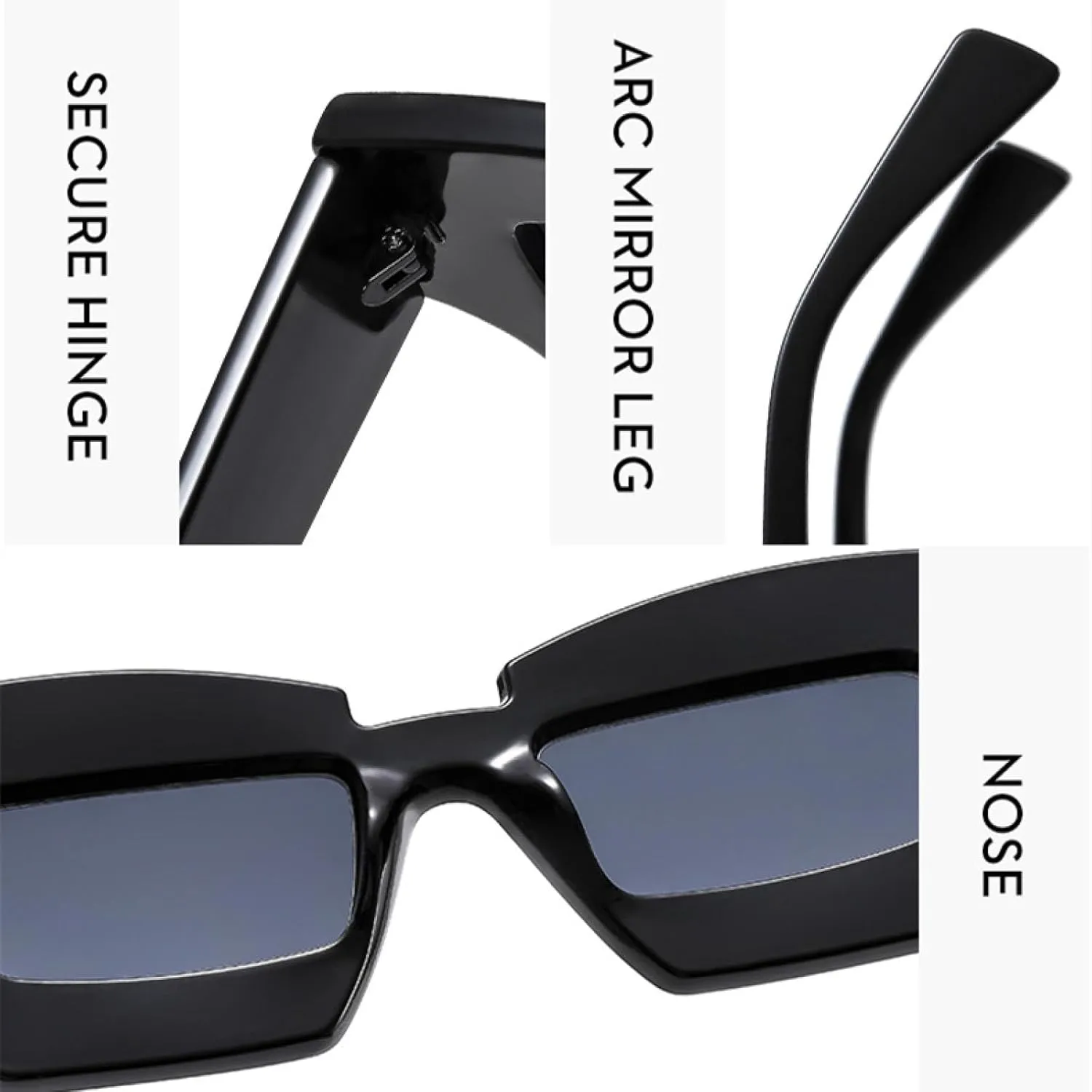 Fashion Sunglasses for Women Men Vintage Punk Eyewear Trend Hip Hop Sun Glasses Uv400