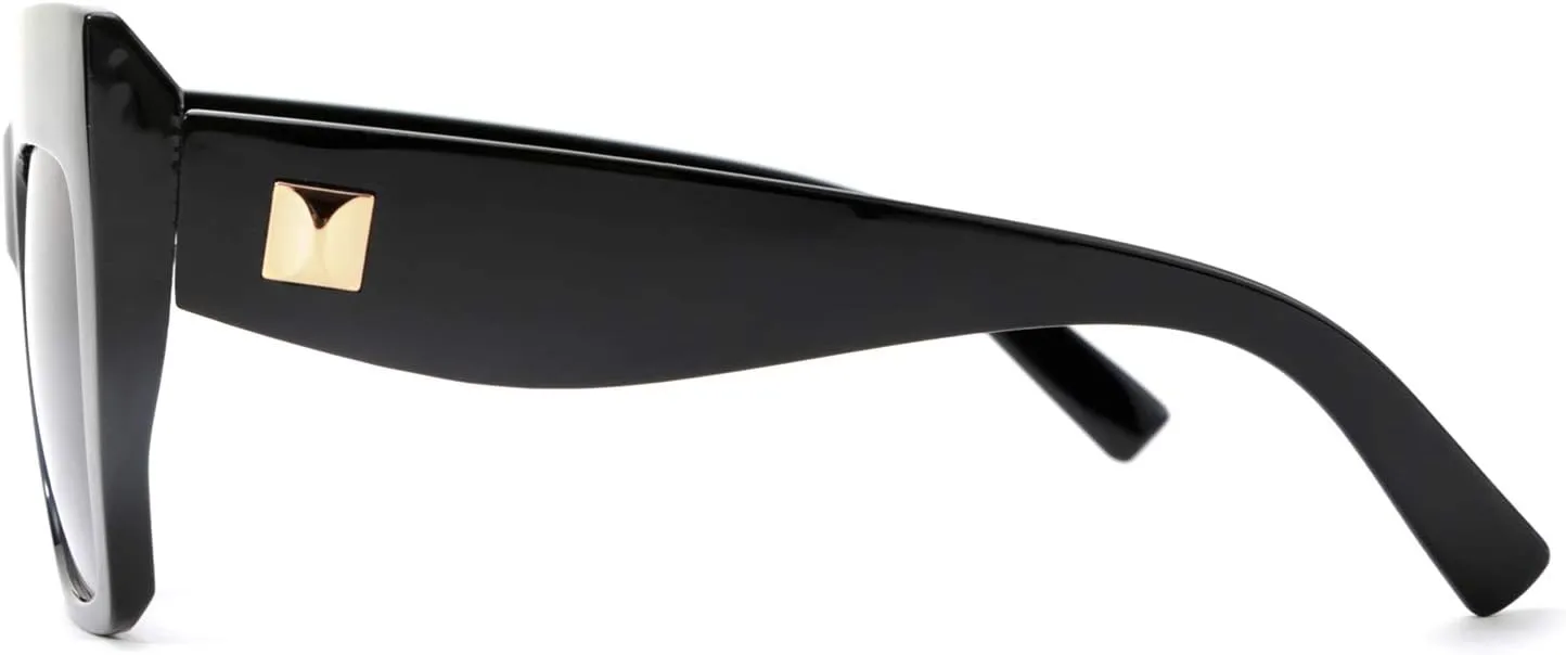 FEISEDY Retro Overesized Cat Eye Sunglasses Women Men Square Cateye UV400 Sunglasses B2629