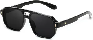 FEISEDY Retro Square Aviator Sunglasses Women Men, 70s Small Vintage Rectangle UV400 Sun Glasses B9120