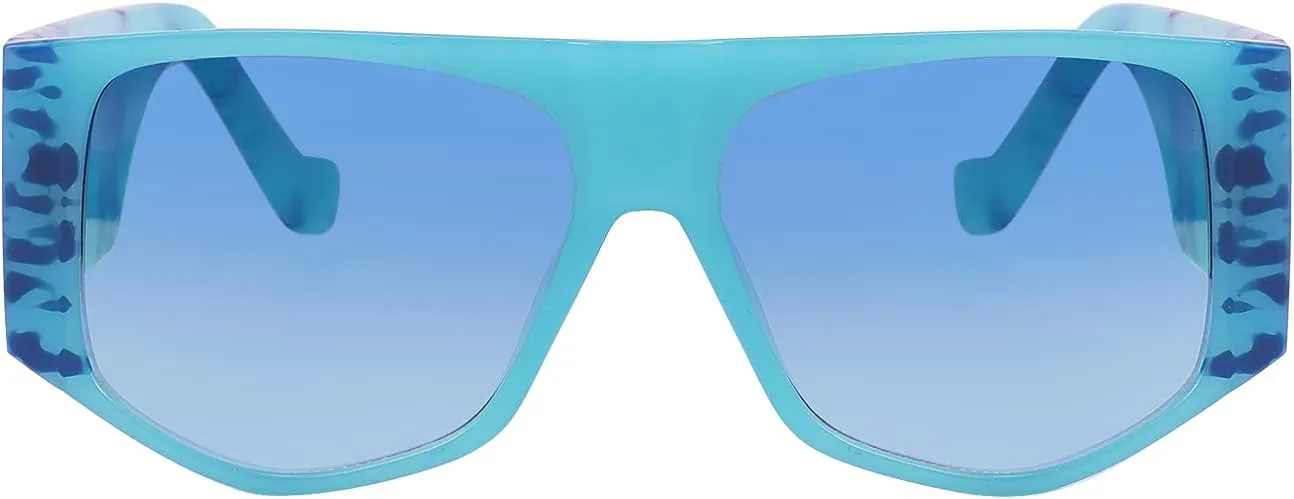 FEISEDY Retro Square Flat Top Irregular Sunglasses Thick Frame Men Women UV400 Glasses B4041