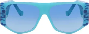 FEISEDY Retro Square Flat Top Irregular Sunglasses Thick Frame Men Women UV400 Glasses B4041