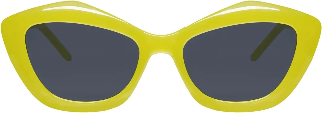 FEISEDY Retro Vintage Cateye Square Sunglasses Plastic Frame 90s sunglasses Stylish Women Men 70s Glasses B4105