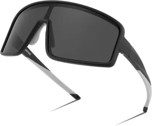 FEISEDY Sports Sunglasses, Polarized Oversized Shield for Women Men Youth, Baseball Cycling Running Outdoor Visor B2988