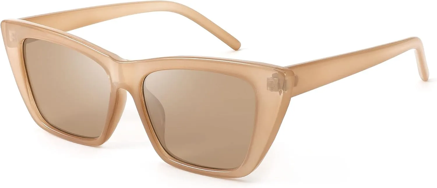 FEISEDY Square Cat Eye Sunglasses Vintage Cateye Frame UV400 Protection Sunglasses B2719