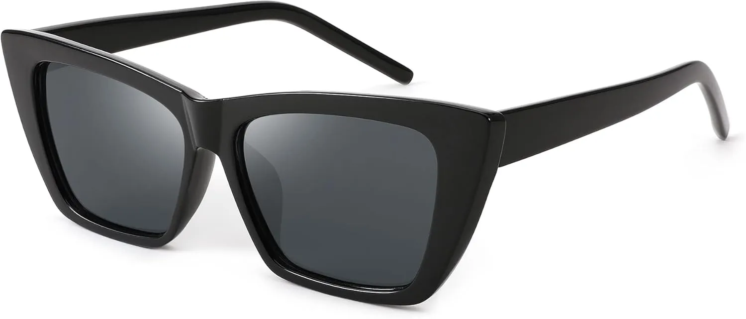 FEISEDY Square Cat Eye Sunglasses Vintage Cateye Frame UV400 Protection Sunglasses B2719