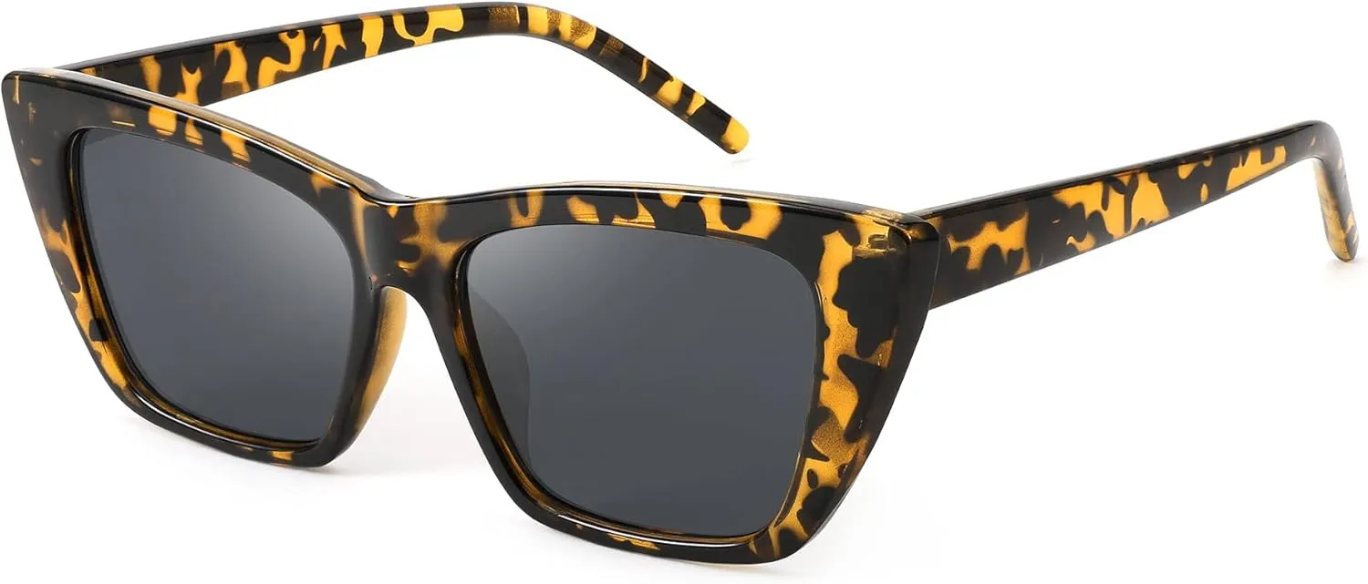 FEISEDY Square Cat Eye Sunglasses Vintage Cateye Frame UV400 Protection Sunglasses B2719