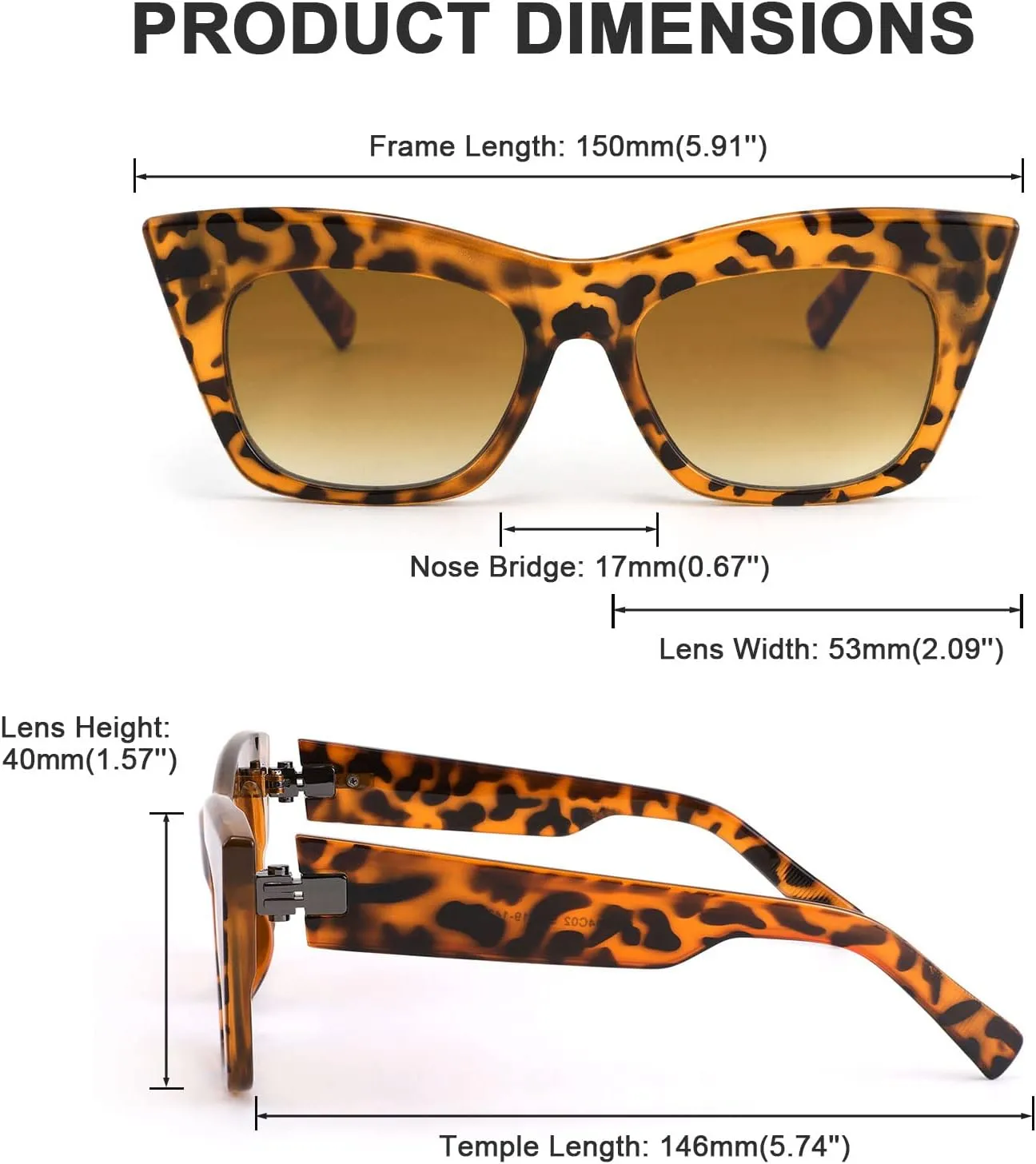 FEISEDY Vintage Square Cat Eye Sunglasses Women Fashion Cateye Sunglasses B4051