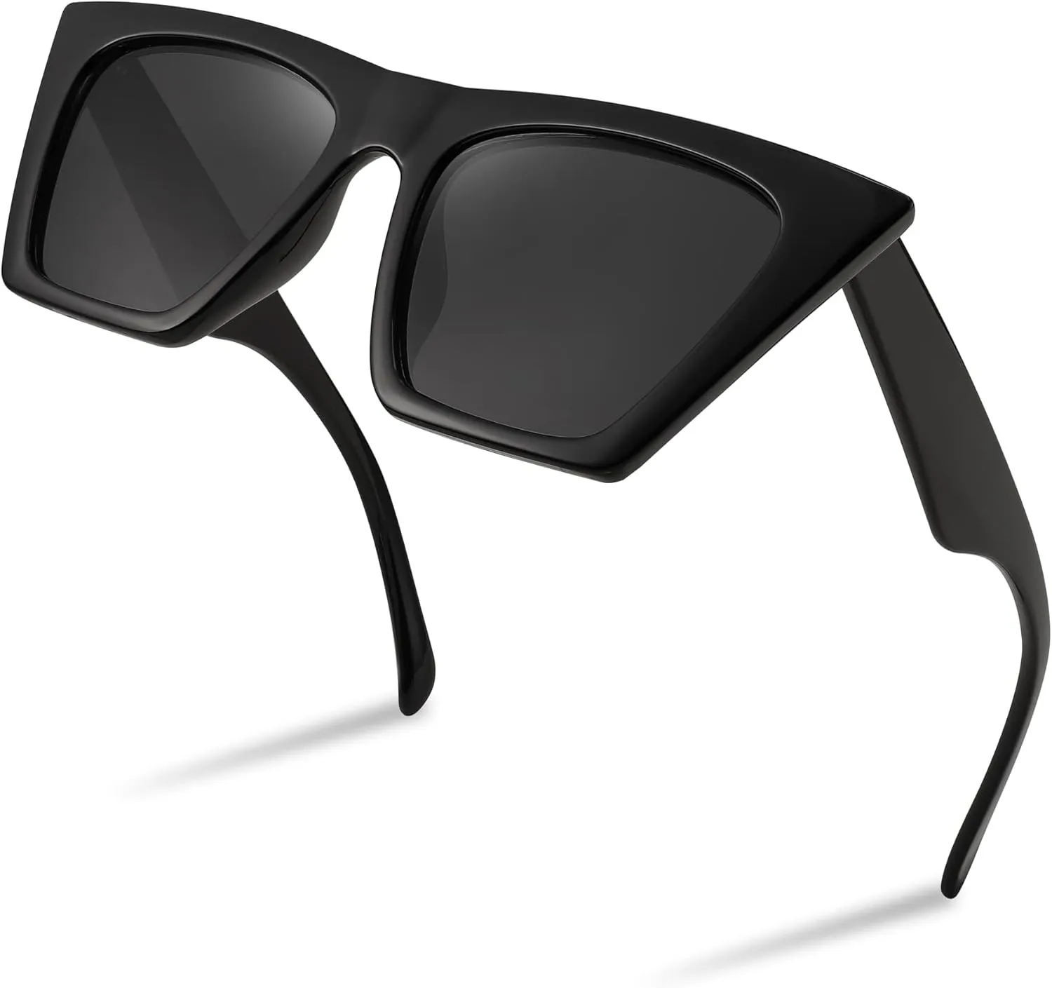 FEISEDY Vintage Square Cat Eye Sunglasses Women Trendy Cateye Sunglasses B2473