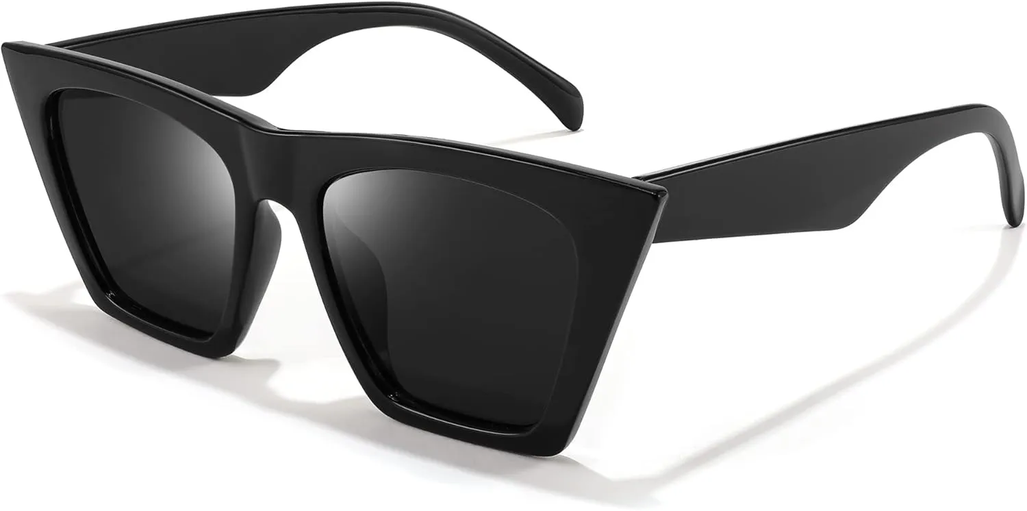 FEISEDY Vintage Square Cat Eye Sunglasses Women Trendy Cateye Sunglasses B2473