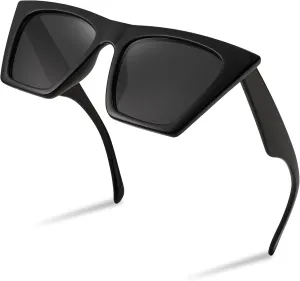 FEISEDY Vintage Square Cat Eye Sunglasses Women Trendy Cateye Sunglasses B2473