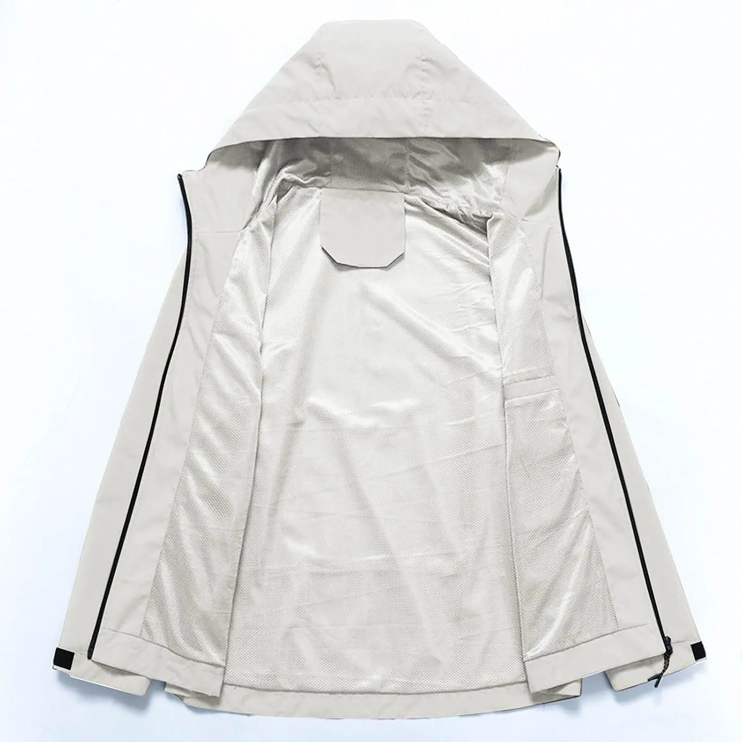 Finelylove Mens Rain Jacket,Windproof Lightweight Windbreaker Outdoor Softshell Rain Coat Mens Rain Jackets With Hood