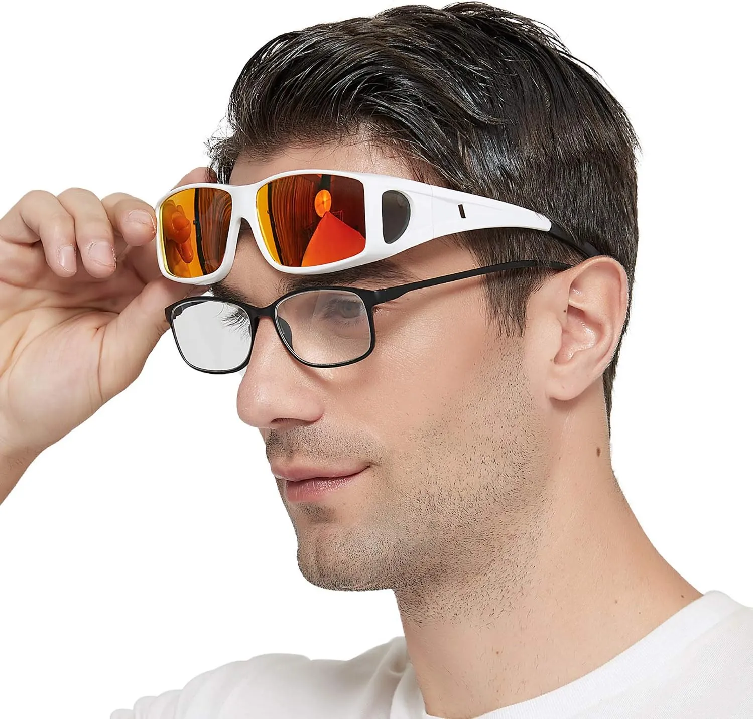 Fit Over Glasses Sunglasses for Men Women Polarized Wrap Around Sunglasses to Wear Over Glasses with UV Protection