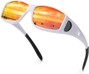 Fit Over Glasses Sunglasses for Men Women Polarized Wrap Around Sunglasses to Wear Over Glasses with UV Protection