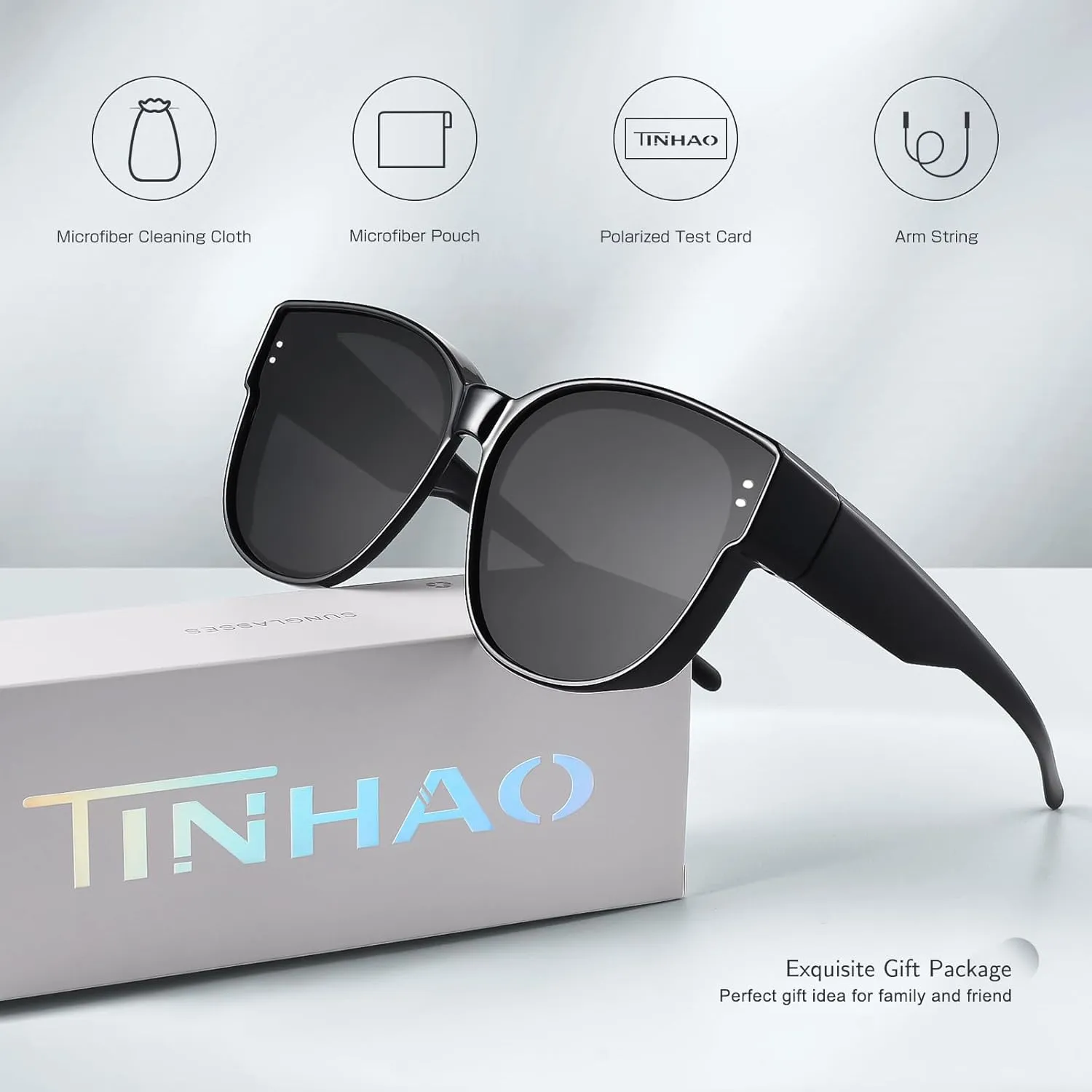 Fit Over Sunglasses for Women Trendy Polarized Sunglasses Go Over Glasses Oversized Sun Glasses UV Protection