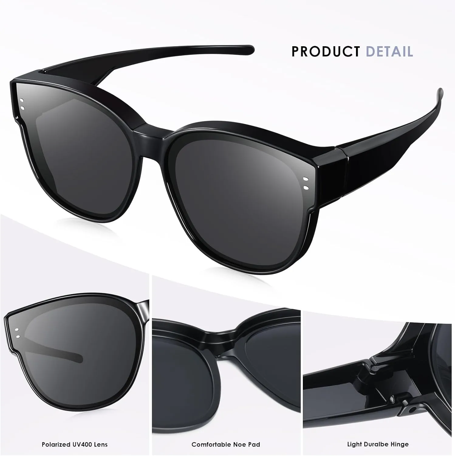 Fit Over Sunglasses for Women Trendy Polarized Sunglasses Go Over Glasses Oversized Sun Glasses UV Protection